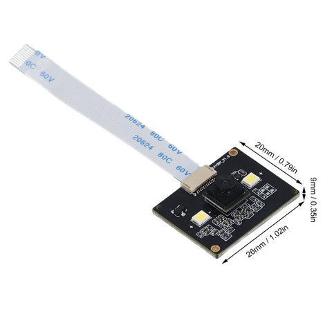 Turbo Fast Barcode Scanner Module With USB Interface showing dimensions and connection cable, 640x480 CMOS sensor visible