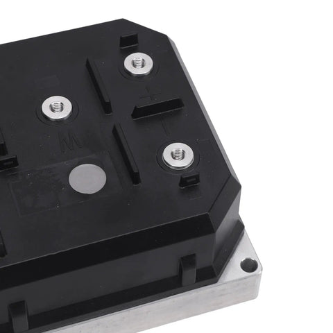 Close-up view of Heavy Hitter 72V 21600W Brushless Motor Speed Controller connectors and housing detail.