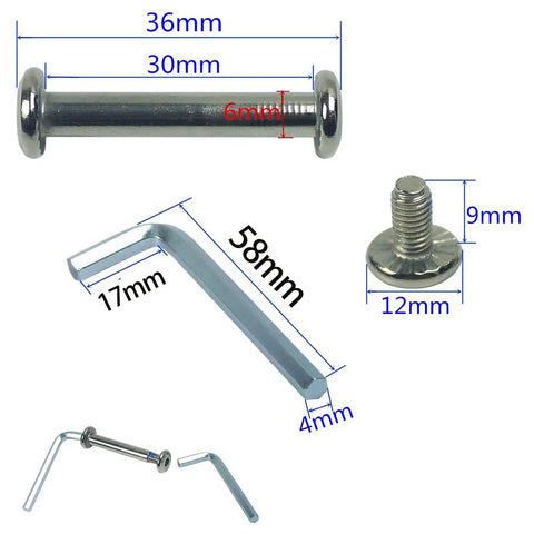 6mm Shaft Hex Socket Screws For Inline Skates Replacement Wheel Axles Kit With 30mm And 36mm Lengths Includes Hex Wrenches