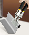 Two In One Metal Bending Pliers Set With Straight And Curved Jaw For Stainless Steel 6.35mm Sheet Metal Bender in use