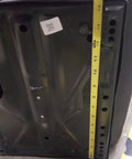 Underside view of Beefed Up Heavy Duty Tractor Seat With Mechanical Suspension Adjustable Armrests, showing mounting holes and dimensions.