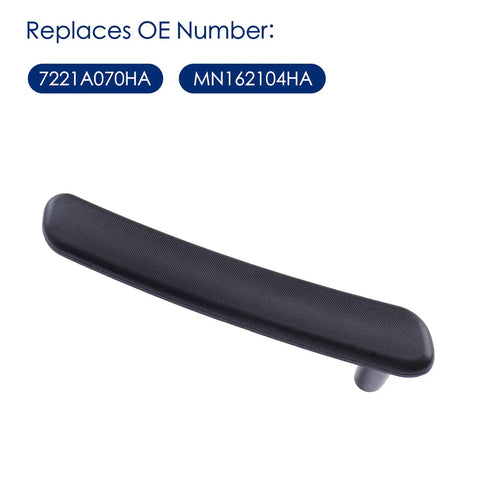Black interior door inner pull handle set for Mitsubishi Eclipse 2006-2012, driver and passenger side, replaces OEM 7221A069HA 7221A070HA
