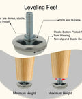 Durable M6 Screw On Leveling Feet For Furniture 24 Pack Heavy Duty Floor Protectors with adjustable height demonstration