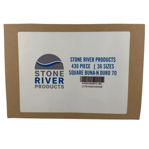 Industrial Buna N Square O Ring Kit Duro 70 436 Pieces 36 Sizes Including AS568 006 Through 220 Lathe Square Cut Washer Rings O Rings Heavy Duty Seals For Machinery Repair And Maintenance packaging