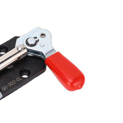 Heavy Duty Push Pull Clamp Dual Head Carbon Steel Toggle Clamp With 90kg Clamping Force 20mm Stroke close-up of handle