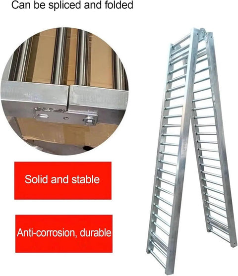 Heavy Duty 50 By 300 Centimeter Non Powered Roller Conveyor For Beefy Warehouse Handling Unloading And Transport In Delivery And Logistics Applications, spliced foldable steel rollers