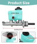 Front view of Brake Master Cylinder Replacement 47201-0C010 for Toyota Tundra 2000-2006 and Tacoma 2001-2004 with dimensions shown