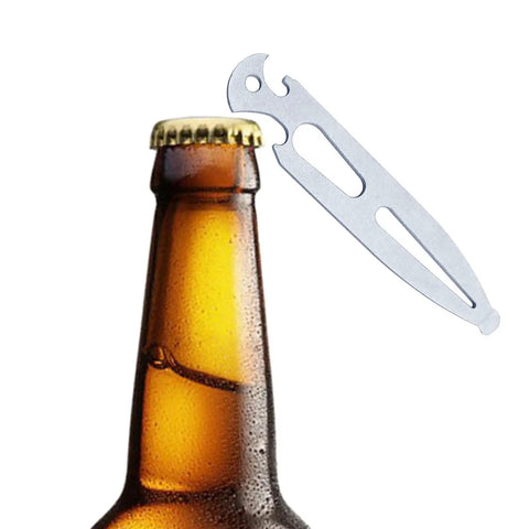 On Deck Marine Multitool Bottle Opener and Screwdriver opening a bottle, stainless steel emergency tool