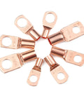 Ultimate 50Pc Kit Of Tinned Copper Lugs Ring Battery Terminals With SC6-6 And SC10-6 Bolt Holes For Heavy Duty Cable Crimping Job, copper ring lugs