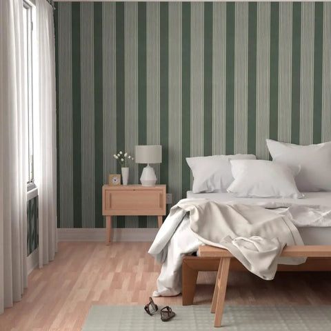 Pro Level Paste To Paper Rustic Victorian Wallpaper With Smooth Matte Linen Texture Hardcore Durable Vinyl Free wallcovering in bedroom.