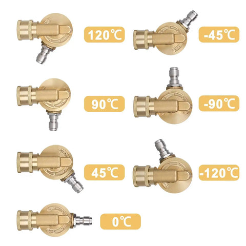 Pivoting Pressure Washer Adapter Kit With 240 Degree Rotation Gutter Cleaner Attachment Seven Nozzle Tips With Holder