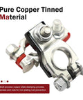 Straight Swap Two Piece Car Battery Terminal Connector Kit For Sedans Vans And Trucks Top Post Clamps in pure copper tinned material.