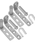 Beefy Heavy Duty Stainless Steel Self Closing Pivot Hinge For Bidirectional Double Swing Doors And Louvers Ideal For Busy Bars Cafes Saloon Doors And Commercial Spaces, shown with pins and plates