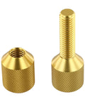 Pipe Fitter Flange Alignment Pin Set 1-1/8 Inch Two-Hole Dowel Pins For ASME Flange Aligner Kit Hardened Aluminum Tool Gold Finish