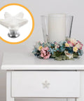 White Ceramic Star Cabinet Knob Small Decorative Drawer Pull Handle For Wardrobe Kitchen Bathroom Cabinets Retro Vibe Style