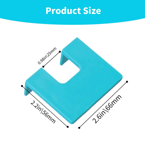 Adjustable Door Hinge Jig For Quick Installations And Precise Hinge Cutting, blue plastic jig with dimensions shown