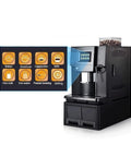 Super Automatic Espresso Machine And Hot Water Dispenser Combo Featuring Easy One Touch Operation with touch screen options.
