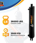 Heavy Duty 4x24 Hydraulic Log Splitter Cylinder With 4 Inch Bore And 24 Inch Stroke, 1.75 Inch Rod, 3500 PSI capacity