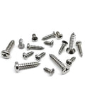 Micro Self Tapping Screw Set 304 Stainless Steel Rust Resistant M1.2 Through M4 assorted sizes for wood and plastic, 380 piece hardware kit.