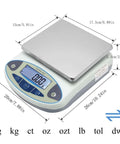 Pro Grade Digital Precision Balance 5000g By 0.01g Lab Scale For Jewelry Kitchen Science And Industrial Use With Stainless Steel Pan