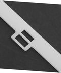 Vertical Blind Repair Kit 10 Pack Dual Hole Hangers For Quick Install Durable Plastic Window Blind Accessories Flexible Light Control For Vertical Blinds Safe No Hassle Easy Fix With Long Lasting Performance white dual-hole hanger close-up