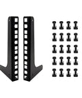 Built Tough 4U Vertical Wall Mount Rack Rails With M6 Screws And Cage Nuts for 19 Inch network gear installation.