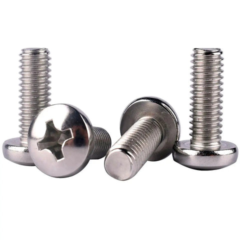 20 Pack 1/4-20 x 1/2 Pan Head Phillips Machine Screws 304 Stainless Steel 18-8 Full Thread Corrosion-Resistant Fasteners