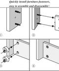 Installation guide for Tough As Nails Cam Lock Fasteners For Furniture Building And Cabinet Connectors With Hidden Deck Fitment.