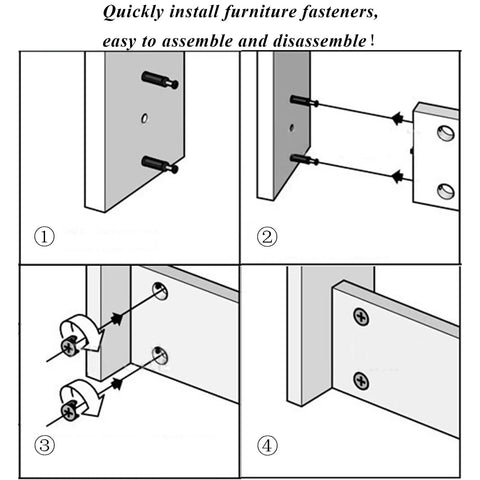 Installation guide for Tough As Nails Cam Lock Fasteners For Furniture Building And Cabinet Connectors With Hidden Deck Fitment.