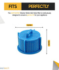 Washer Water Inlet Valve Filter Screen 4 Pack Compatible With Whirlpool Kenmore LG Washers Replaces AP5202486 1810261 PS3618281 Hot And Cold Water Intake Screens To Boost Efficiency And Prevent Leaks blue ABS 0.8 x 0.6 in