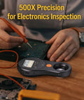 Handheld Digital Microscope 500x With 2.0 Inch IPS Screen For Real Time Viewing, USB Connection, on workbench for electronics inspection