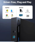 Dope USB 3.0 External Hard Drive Enclosure For 2.5 And 3.5 Inch SATA HDD Or SSD shown with plug and play compatibility.