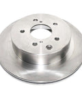 Rear Vented Disc Brake Rotor For Real Deal Stopping Power With Precise ABS Signaling, shown in a side view, metal finish