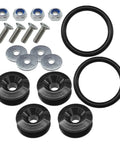 Heavy Duty Bumper Quick Release Clips Fasteners Kit For Front And Rear Bumpers Universal Fit For Most Cars Includes Washers And Stainless Steel Screws Easy Install Durable Aluminum Alloy With Rubber Seals Black