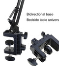 Sturdy D Style Desk Lamp Clamp With 12Mm Hole Perfect For Mounting Cylinders Under 45Mm Diameter,  bidirectional base for bedside use.