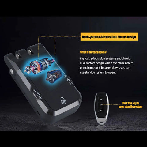 Hella Reliable Dual Motor Smart Lock With Remote Control Deadbolt And Seamless Backup System For Zero Drama Room Security showing dual motors design.