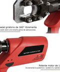 Beefy Battery Powered 60KN Hydraulic Cable Cutter Portable Ratchet Wire Cutter close-up of blade and red casing details