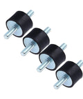 Set of four Heavy Duty M4 Rubber Anti Vibration Mounts Pro Grade Shock Absorbers for air compressors and workshop gear.