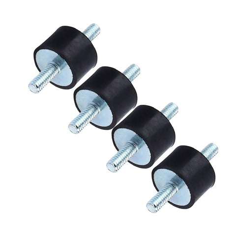 Set of four Heavy Duty M4 Rubber Anti Vibration Mounts Pro Grade Shock Absorbers for air compressors and workshop gear.