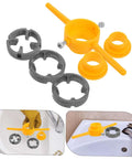 Two Piece NPT Threading Tool Kit For Home Garage DIY ABS Threader Die Set with illustrated installation on sink