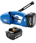 Cordless Electric Strapping Tool For Half To Five Eighths Inch PP And PET Straps Handheld Auto Sealer With Two Batteries