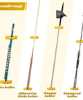 Tilting Vertical Wall Mount For Katana And Swords Bamboo Display Rack Go To Multi Purpose Holder with diverse item storage