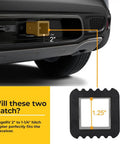 Two Inch To One Point Twenty Five Inch Trailer Hitch Adapter Sleeve For Rear Receiver Converts Two Inch To One Point Twenty Five Inch And Fits Bike Racks And Cargo Carriers Includes Half Inch Hitch Lock Pin For Safe Easy Hitch Up displayed with measurement annotations