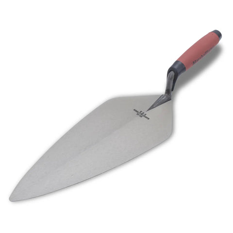 London Brick Trowel With DuraSoft Handle For Pro Masonry Projects Thirteen By Five Point Three Eight Inch Forged High Carbon Steel Made In USA