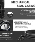 Heavy Duty 1 HP Submersible Sump Pump With 4700 GPH Flow, thermoplastic housing, ergonomic handle, 25 ft power cable