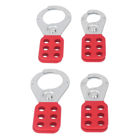 Lockout Hasp With 6 Hole Design For Industrial Gear Galvanized Steel With Nylon PA Handle 1 In And 1.5 In Jaw Padlockable Isolation Tool