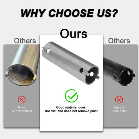 Comparison of extra long forend nut installation and removal tool for 12 gauge shotguns with stainless steel finish and others.