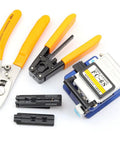 5-In-1 Pro-Grade Fiber Optic Tool Kit With FC-6S Cleaver, 36000 Cleaves, CFS-3 Stainless Steel Three-Port Stripper, Drop Cable Stripper