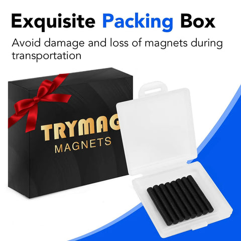 Tiny But Mighty Black Rare Earth Magnets Set With 400 Pieces In 3 Sizes For Crafts Fridge Notes Miniatures Office Organization Kitchen Cabinets Diy Projects packaging