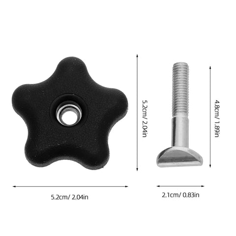 Upgrade Your Yard Work With This Easy Install Handle Knob And Screw Bolt Kit For Lawn Mowers And Snow Blowers Featuring Durable Plastic And Metal Hardware With Wide Compatibility Plus Smooth Ergonomic Grip For Super Fast Repairs black 5.2cm knob and 4.8cm bolt